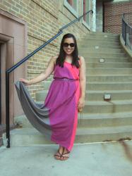 Maxi Moment: Mossimo Women's Color Block Maxi Dress Review