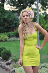 Neon green dress. Part I