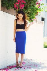 Hot Summer Day Wear: Cropped Top + Pencil Skirt = 