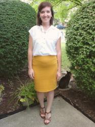 Remix Week: Mustard Yellow Skirt