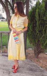 Tory Burch Isidor Dress & Kate Spade Magazine Clutch