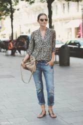 LEOPARD & DISTRESSED DENIM