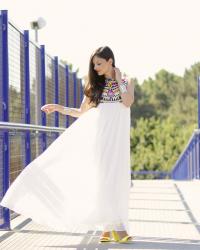 ...Etnic White Dress...