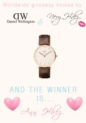 and the winner of Daniel Wellington giveaway is....