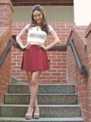 Remix:  The Oxblood Skater Skirt