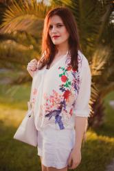 WHITE ORIENTAL BLOUSE 