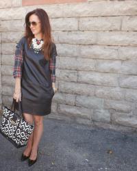 Leather Shift Dress