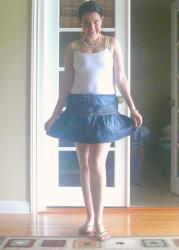 Simply a Denim Skirt, Two Ways.