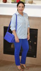 Casual Style: Chambray and cobalt blue