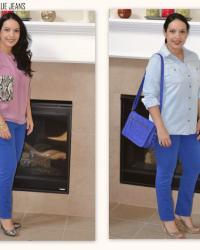 Closet Remix: Cobalt blue jeans