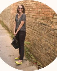 dotty, pants day, and bright shoes