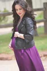 Purple + Leather: Date Night with L (37 weeks!)