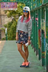 Outfit of the day: Sporty with skirt / Third look for Milan Fashion Week