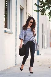 Casual Friday:Animal Printed Top and Distressed Jeans