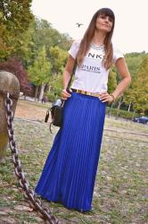 Royal blue maxi skirt