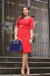 How to wear Red Vintage Dress | Velvet Bag