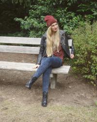 OUTFIT: BEANIE & BURGUNDY