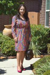 Work Style: Multi print dress