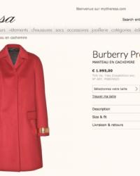 Le manteau rouge d’Arizona Muse // Burberry Prorsum