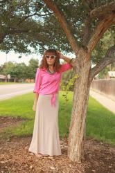 Thursday Mixer--Beige Maxi Skirt