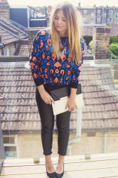 neon leopard jumper 