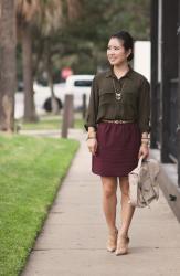 Olive + Burgundy