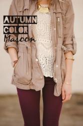 FALL OBSESSION. MAROON