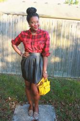 Buffalo Plaid +Leather