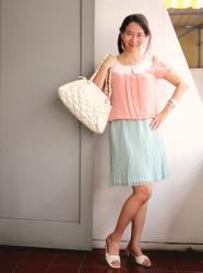 Soft Coral N Pastel Mint