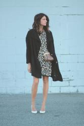 Oversized knit over a little leopard added to some leopard