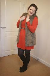 Orange, leopard print and faux fur...