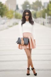 The soft pink skirt