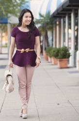 Pink Purple Peplum