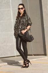 FLORAL KIMONO and TOTAL BLACK