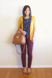 Mustard and Burgundy