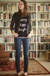 What I Wore || Lace Jacket + Typography Tee