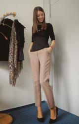 beige pants in outfit