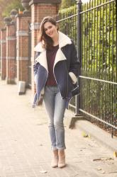 Navy Biker Coat