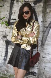 "Golden bomber Jacket."