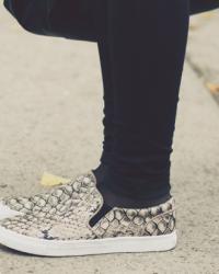 snake slip-on shoes