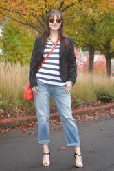 BOYFRIEND JEANS AND SPIKED HEELS