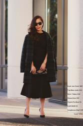How to Look Chic in Small Budget: Plaid Coat + Flare Skirt