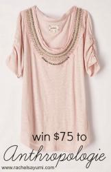 $75 Giveaway to Anthropologie with GROOPDEALZ!