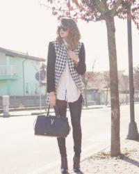 CASUAL-CHIC: CAPPOTTO PIED DE POULE & SKINNY PANTS