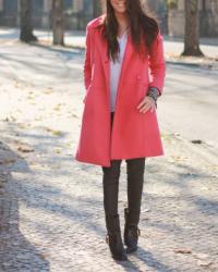 PINK COAT AND EXQUISITE DETAILS