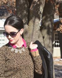 Pink + Leopard with a Leather Edge...