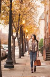 Fur Vest + Ankle Boots