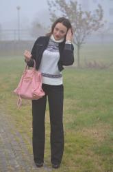 Black elegant pants and pullover