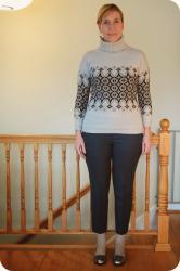 OOTD/Review: Jacquard Roll Neck and Lace Peplum.