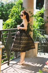 Lady in Lace: Lace Dress and Dior Shoes